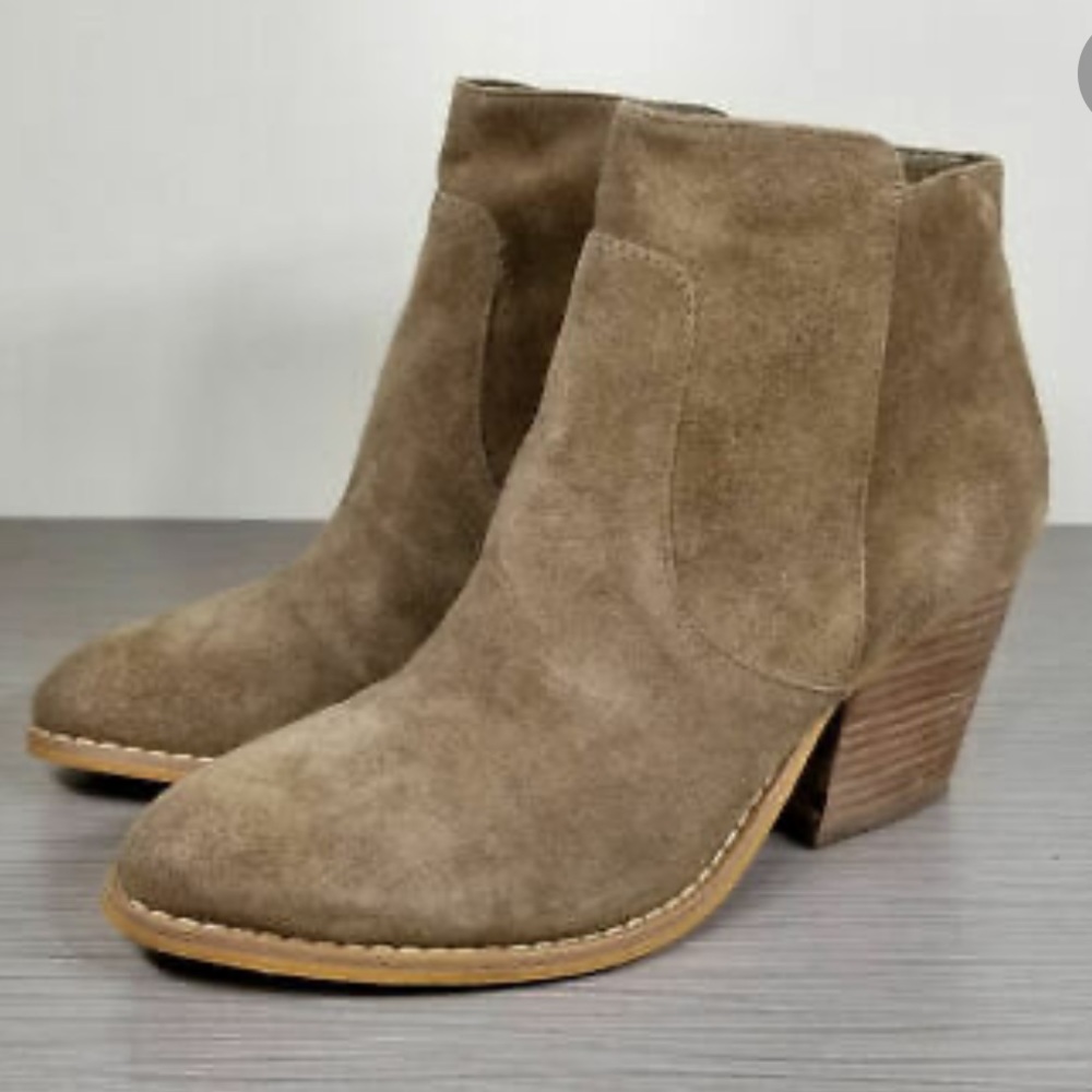 Sand suede booties!!